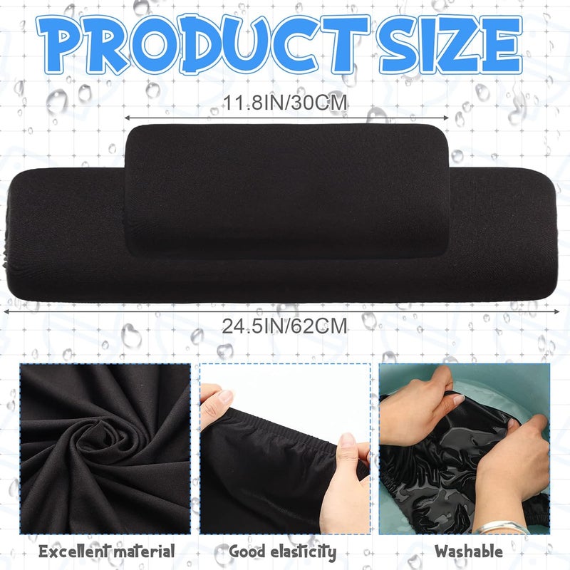 Hoolerry 4 Pcs Toilet Tank Lid Cover Universal Back of Toilet Tank Cover Soft and Absorbent Replacement with Elastic Bottom for Bathroom Decor Accessories(Multicolor) - Image 2